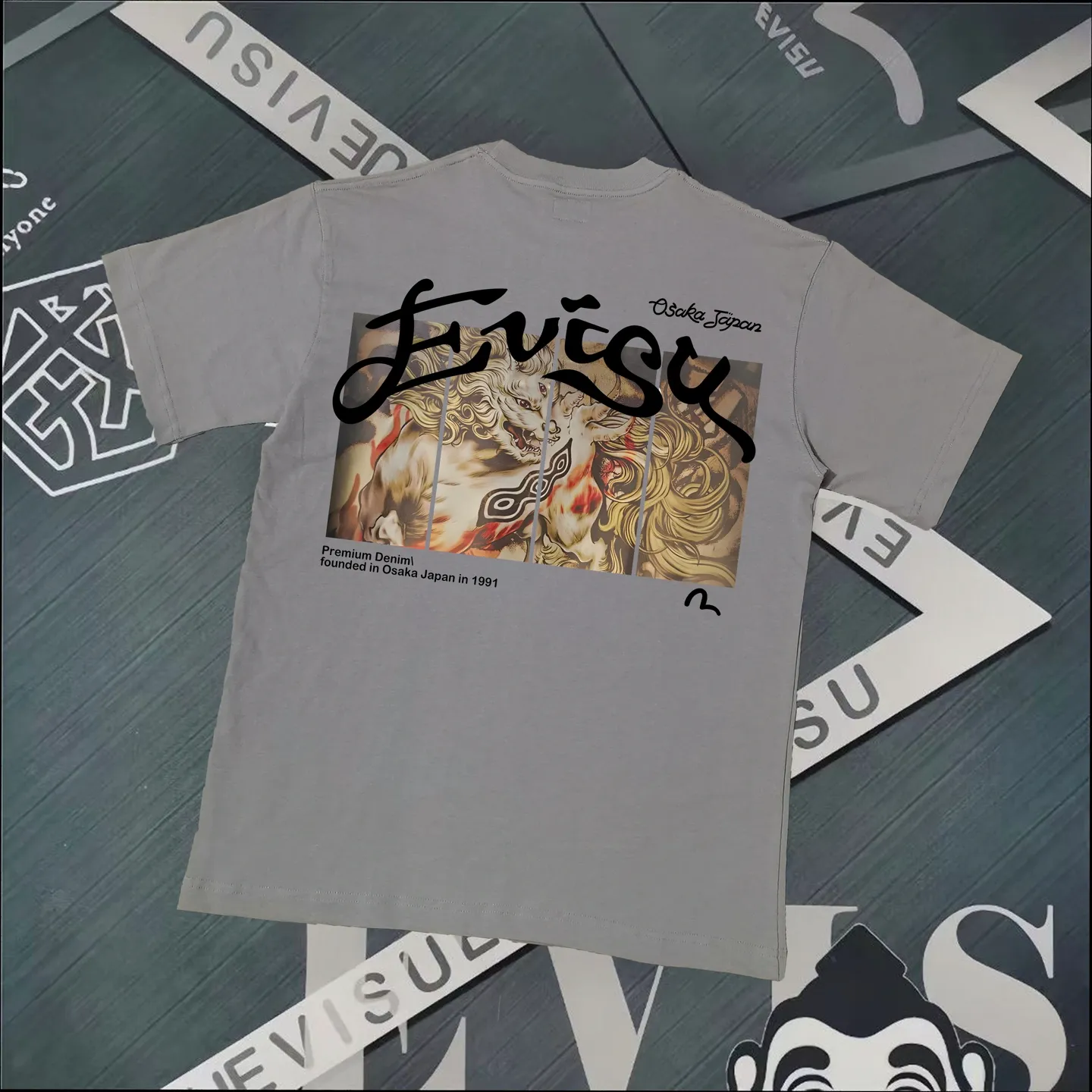 Evisu 2025New Arrival T ⚠ Quality⚠ Same Style T ，9 Black S-XXL， White S-XXL， Gray M-XXL， Red M-XXL， Red M-XXL M-XXL， Navy Blue M-XXL， Blue M-XXL， Brown M-XXL